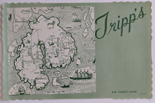 Vintage Paper Souvenir Placemat- Tripp's Restaurant Bar Harbor ME Maine picture