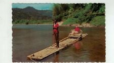JAMAICA vintage 1965 post card - Rafting on Rio Grande near Port Antonio picture