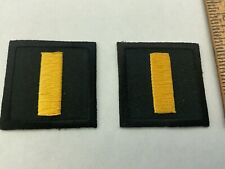 Pair Police, Security,  Lieutenant   Collar Patches Black & Golden Yellow picture