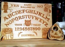 Wooden Vintage Halloween Ouija Board & Planchette | Handmade Wood Spirit Board picture