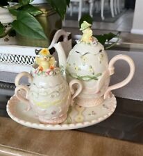 Easter spring four piece tea set picture
