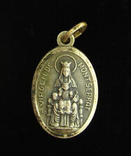 Vintage Montserrat Medal Religious Holy Catholic Sacred Heart of Jesus picture