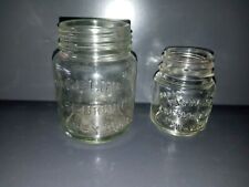 Vintage Chesebrouch Vaseline Embossed Jars New York Lot of 2 picture