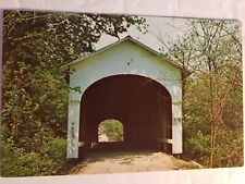 Rush County Rushville Indiana Smith Covered Bridge Postcard #95 picture