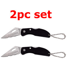 2PC MINI POCKET KNIFE Camp Outdoor Hunting Keychain Folding Survive Knives Ring picture