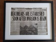 D-Day June 6, 1944 Newspaper | Framed Reprint Newspaper | Cincinnati Times-Star picture