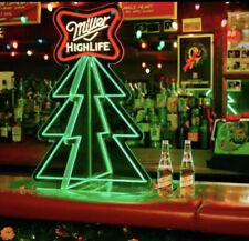 RARE Miller High Life Soft Cross Neon Christmas Tree 2.5FT picture