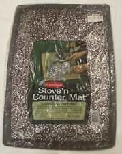 NOS Rubbermaid Stove ‘n Counter Mat BROWN 13 3/4” x 19 1/2” Made in USA 1975 picture