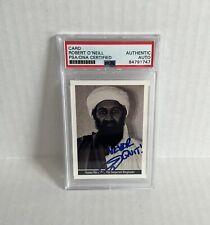 Robert O’Neill Signed 2001 Topps Osama Bin Laden Card PSA/DNA 10 AUTO NEVER QUIT picture