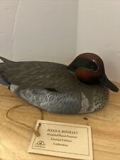 Vintage Jules A. Bouilett Hand Painted Green Wing Teal Duck Signed 11” picture