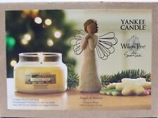 Yankee Candle / Willow Tree CHRISTMAS COOKIE Candle ANGEL OF WISHES Statue Boxed picture