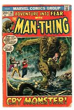 Fear #10 Solo Man-Thing Marvel Comics 1972 G+ picture