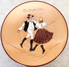 Slovakia Kera Studio Decorative Wall Plate Home Decor Dancing Slovak Couple picture