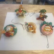 vintage garfield christmas ornaments lot picture