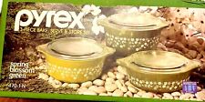 Pyrex 3-Piece Bake, Serve & Store Set-Spring Blossom Green-Crazy Daisy-4701N-NIB picture