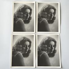 Vintage B&W Photograph Beautiful Young Woman Gorgeous Hair 4 Photos Abstract 60s picture
