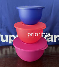 Tupperware Impressions Classic Nesting Mixing Serving Bowl Set of 3 New picture