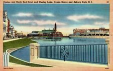 Casino North End Hotel Wesley Lake Ocean Grove Asbury Park NJ 1940's Postcard picture