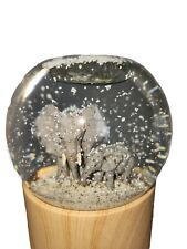Partylite Snowy Elephant Snowglobe Tealight Holder Nature’s Wonder New Wildlife picture