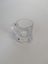 Vintage Federal Beer Mug Shaped Shot Glass With F Shield Mark Clear Glass  picture