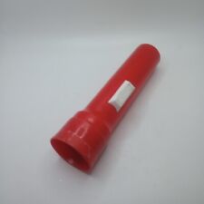 #A) Vtg EVEREADY Retro Plastic Flashlight USA Red White Switch Ever Ready 7.5