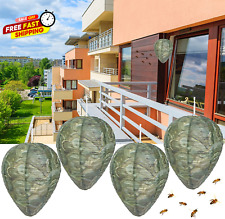 4 Pack Fake Wasp Nest Decoy Trap Hanging Outdoor Weather Resistant Cotton picture