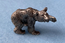 Vintage Pewter Grizzly Bear Figurine Reaching Paw 3/4