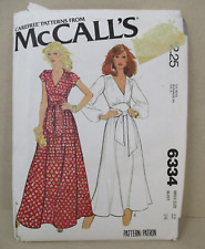 Vintage McCalls 6334 Sewing Pattern 1970s Maxi Tie Dress Misses 12 Bust 34 Uncut picture