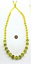 Antique Vaseline & Greasy Yellow African Trade Bead Necklace  26