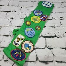 Vintage 80s Girl Scouts Sash Troop #716 Merit Badges Columbia River Cookie Bee picture