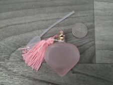 Vintage Pink Matte Glass Perfume Bottle with Tassel picture