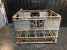 Vintage Antique Foremost 1963 Heavy Wire Metal 12 Bottle  Milk Crate Farm Dairy picture
