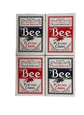 Bee Standard Index Poker Playing Cards Casino Quality Red And Blue Pack of 4 picture