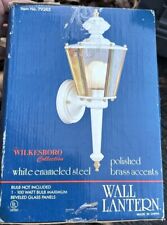 Vtg Westinghouse Outdoor Coach Lantern Galvanized Steel White Finish Catalina picture
