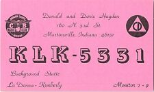QSL Radio Card From Martinsville Indiana KLK - 5331 picture