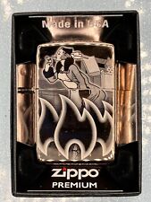 2023 Zippo Icon Design Windy Girl & Fan Test Rose Gold Zippo Lighter NEW picture