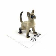 Little Critterz Miniature Collectors Siamese Cat Kitty Porcelain Figurine picture