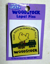  Vintage 1989 Woodstock 20th Anniversary Lapel Pin on Card- 1.25