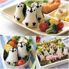 Penguin Shape Sushi Rice Ball Mold Nonrigi Mould with Nori Punch DIY Lunch Bento picture