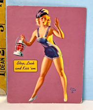 Vintage Earl Moran Pinup Cheesecake Blotter Card 