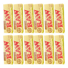 12 PACKS RAW 1  1/4 ORGANIC HEMP ROLLING PAPERS, NATURAL UNREFINED picture