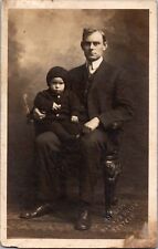RPPC SEATTLE WASHINGTON WA Child With Dad John & James Lively Calkins Postcard picture
