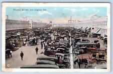 1923 LOS ANGELES CALIFORNIA CA PRODUCE MARKET HORSES WAGONS ANTIQUE CARS TRUCKS picture