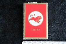  Vintage Red Zodiac Taurus Bridge Size Playing Cards, Complete Deck  picture