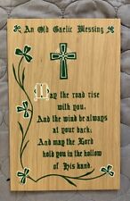 An Old Gaelic Blessing Irish Theme Wood Wall Plaque Sign 8.5”x5.5” picture