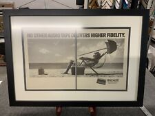 Vtg Maxell Blown Away Beach Large 2 Page Print Ad Original Framed picture
