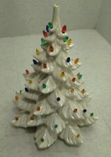 Vintage Atlantic Mold Ceramic Christmas Tree White 14.5