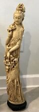 Vintage 27” Large Chinese Noble Statue Heavy Resin 12.5 Lb picture