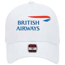 British Airways Logo Adjustable White Blue Red Mesh Golf Baseball Cap Hat New picture