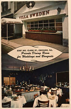 Villa Sweden Restaurant, Chicago, Illinois IL Postcard - October 28, 1961 picture